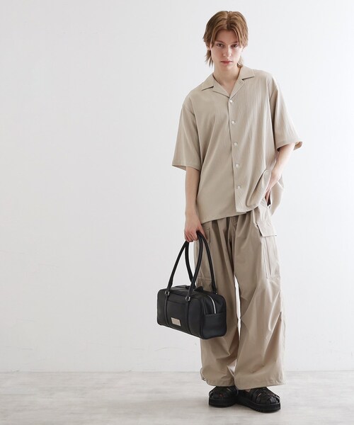 tk.TAKEO KIKUCHI（ティーケータケオキクチ）の「◆楊柳オープンカラーシャツ（シャツ/ブラウス・メンズ・ライトグレー/ブラック/ダークブラウン/ブルー・02/03/04）」の10枚目の写真