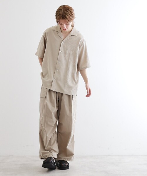 tk.TAKEO KIKUCHI（ティーケータケオキクチ）の「◆楊柳オープンカラーシャツ（シャツ/ブラウス・メンズ・ライトグレー/ブラック/ダークブラウン/ブルー・02/03/04）」の11枚目の写真