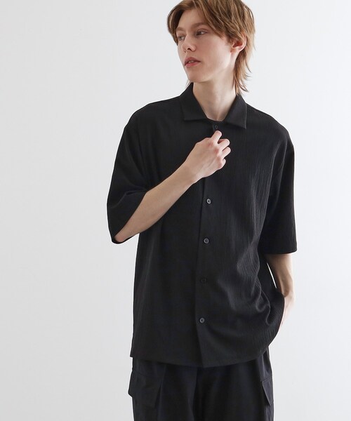 tk.TAKEO KIKUCHI（ティーケータケオキクチ）の「◆楊柳オープンカラーシャツ（シャツ/ブラウス・メンズ・ライトグレー/ブラック/ダークブラウン/ブルー・02/03/04）」の13枚目の写真