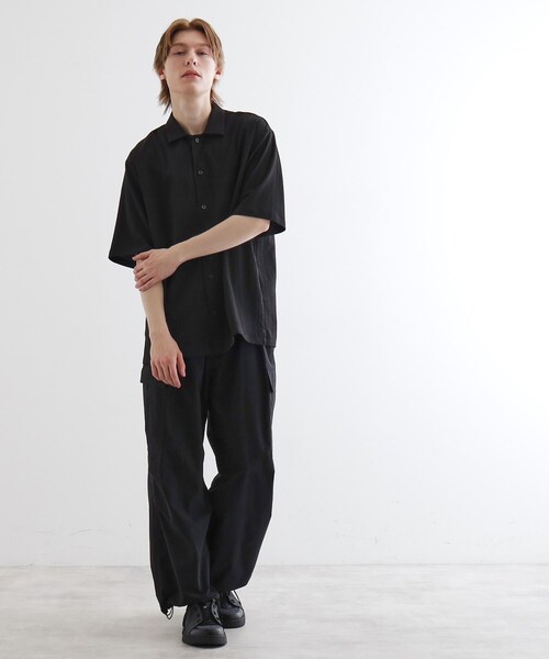 tk.TAKEO KIKUCHI（ティーケータケオキクチ）の「◆楊柳オープンカラーシャツ（シャツ/ブラウス・メンズ・ライトグレー/ブラック/ダークブラウン/ブルー・02/03/04）」の15枚目の写真