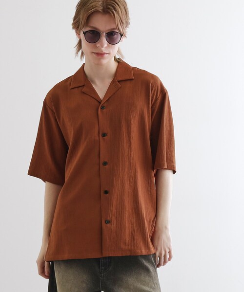 tk.TAKEO KIKUCHI（ティーケータケオキクチ）の「◆楊柳オープンカラーシャツ（シャツ/ブラウス・メンズ・ライトグレー/ブラック/ダークブラウン/ブルー・02/03/04）」の17枚目の写真