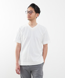 MEN'S MELROSE（メンズメルローズ）の「モザイクリンクスVネックハーフスリーブTシャツ（Tシャツ/カットソー・メンズ）」