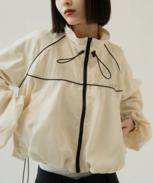 Knuth Marf balloon sleeve nylon jacket