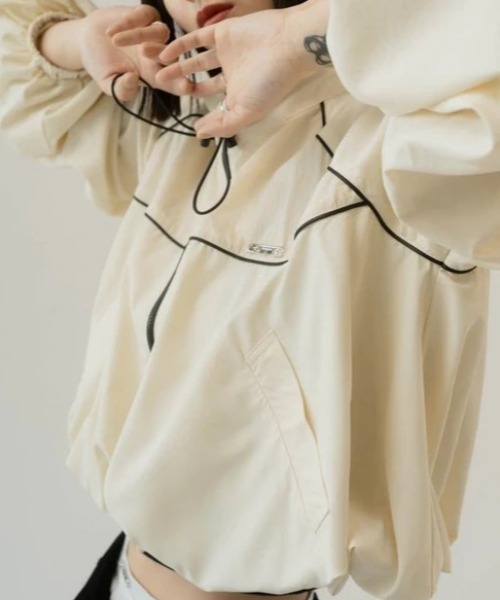 Knuth Marf balloon sleeve nylon jacket