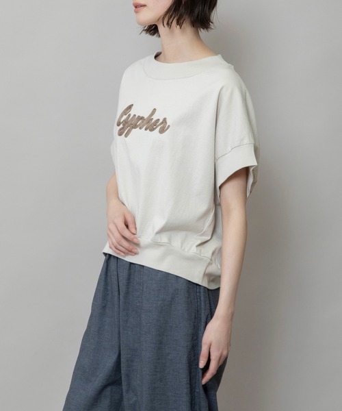 Munich(ミューニック)の「”Cypher”ロゴ刺繍Tシャツ(Tシャツ/カットソー・レディース・グレー/ネイビー/ライトベージュ/ホワイト・FREE)」の20枚目の写真