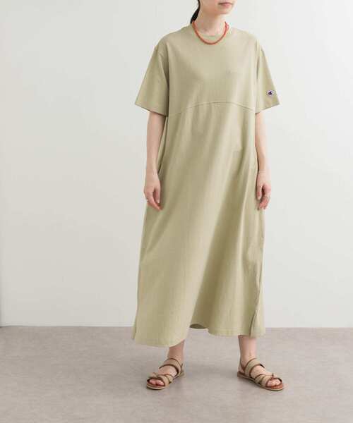 Champion(チャンピオン)の「『別注』CHAMPION×DOORS Jersey One-Piece(ワンピース・レディース・ブラック/グレー/ネイビー/ベージュ・ONE)」の9枚目の写真