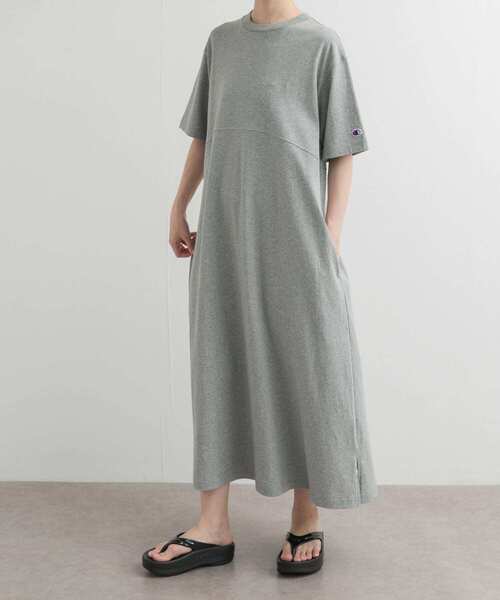 Champion(チャンピオン)の「『別注』CHAMPION×DOORS Jersey One-Piece(ワンピース・レディース・ブラック/グレー/ネイビー/ベージュ・ONE)」の13枚目の写真