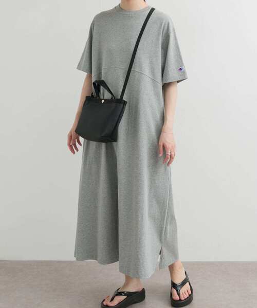 Champion(チャンピオン)の「『別注』CHAMPION×DOORS Jersey One-Piece(ワンピース・レディース・ブラック/グレー/ネイビー/ベージュ・ONE)」の17枚目の写真