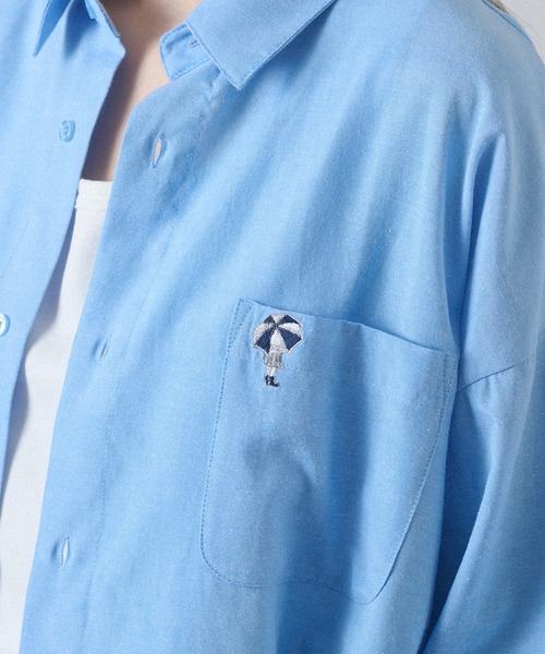 ONCILY(オンシェリー)の「POCKET LOGO REGULAR COLLAR SHIRT / ポケットロゴレギュラーカラーシャツ(シャツ/ブラウス・メンズ・オフホワイト/ブルー/ピンク・MEDIUM/SMALL/LARGE)」の14枚目の写真