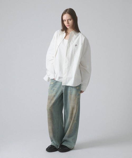 ONCILY(オンシェリー)の「POCKET LOGO REGULAR COLLAR SHIRT / ポケットロゴレギュラーカラーシャツ(シャツ/ブラウス・メンズ・オフホワイト/ブルー/ピンク・MEDIUM/SMALL/LARGE)」の22枚目の写真