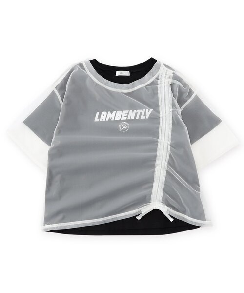 algy(アルジー)の「シャーリングチュールトップス&Tセット(Tシャツ/カットソー・キッズ・レッド/オフホワイト/ブラック・SMALL/MEDIUM/X-SMALL/XX-SMALL)」の3枚目の写真