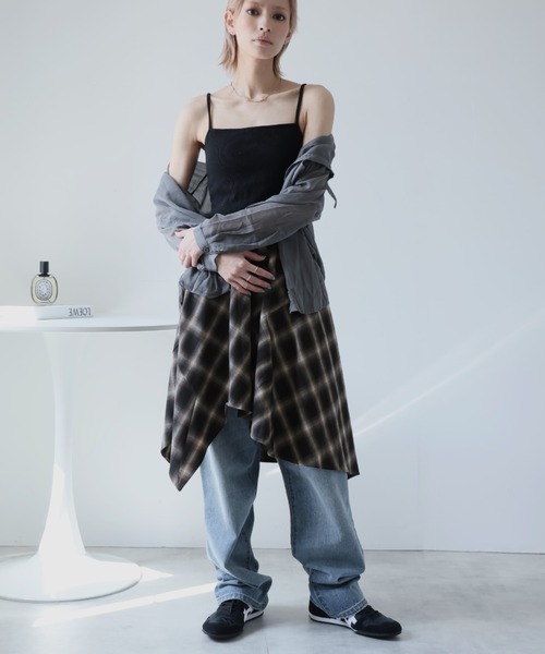 Ulysses(ユリシス)の「アシンメトリーチェックスカート(スカート・レディース・ブラック/ブラウン・S)」の11枚目の写真