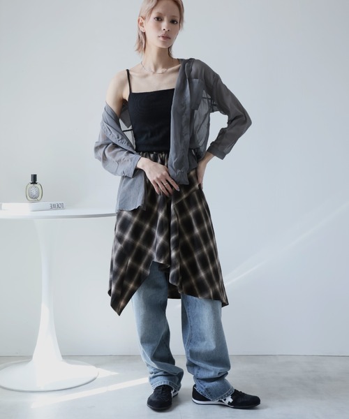 セール】アシンメトリーチェックスカート（スカート）｜Ulysses