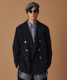 40ｃｔ＆525 | ウールサッカーストライプ Wジャケット(テーラードジャケット)
