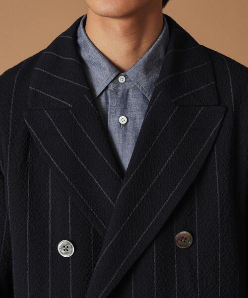 40ｃｔ＆525（フォーティーカラッツアンドゴーニーゴ）の「ウールサッカーストライプ Wジャケット（テーラードジャケット・メンズ・ネイビー系2・01/02/03/04）」の12枚目の写真