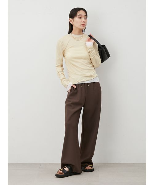 セール】コットン100％クルーネックシアーロンT（Tシャツ