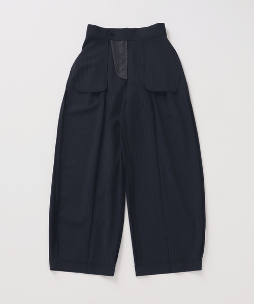 セール】タックカービーボリュームパンツ（スラックス）｜NOBLE