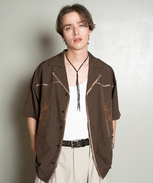 モダン【RL】オープンドロップ レザー コードネックレス 2色展開 セール】West Side Modern 2-Way Leather Necklace/2-way レザー