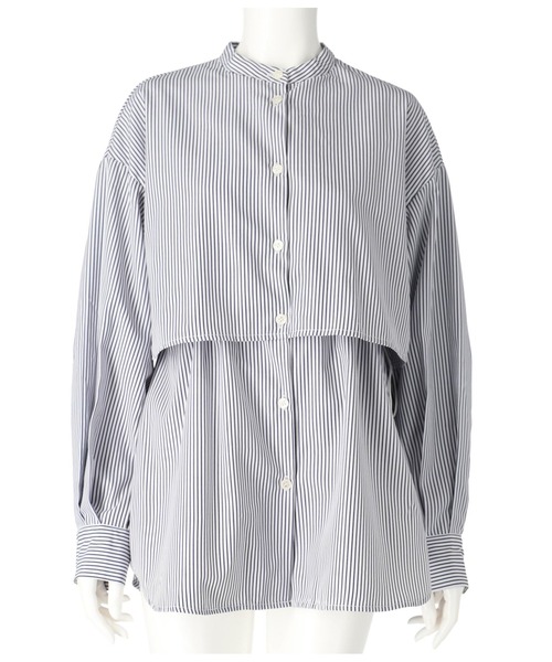 ANAP（アナップ）の「先染めストライプ フライヨークブラウス（シャツ/ブラウス・レディース・ネイビー/ブルー・FREE）」の19枚目の写真