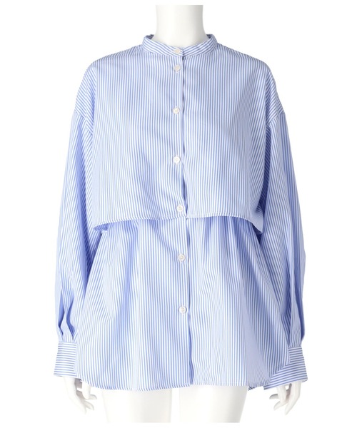 ANAP（アナップ）の「先染めストライプ フライヨークブラウス（シャツ/ブラウス・レディース・ネイビー/ブルー・FREE）」の22枚目の写真