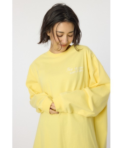 RODEO CROWNS WIDE BOWL(ロデオクラウンズワイドボウル)の「BACK SKETCH LOGO ロングTシャツ(Tシャツ/カットソー・レディース・ブラック/サックスブルー/オフホワイト/ライトイエロー・FREE)」の11枚目の写真