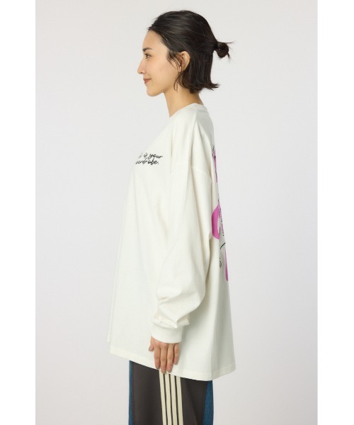 RODEO CROWNS WIDE BOWL(ロデオクラウンズワイドボウル)の「BACK SKETCH LOGO ロングTシャツ(Tシャツ/カットソー・レディース・ブラック/サックスブルー/オフホワイト/ライトイエロー・FREE)」の18枚目の写真