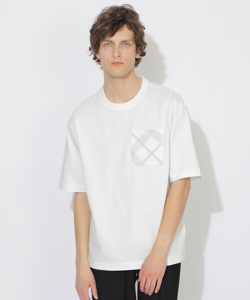ブラックレーベルクレストブリッジ　ブランドロゴ入り半袖TシャツL16500円　白 ブラックレーベルクレストブリッジ ブランドロゴ入り半袖Tシャツ
