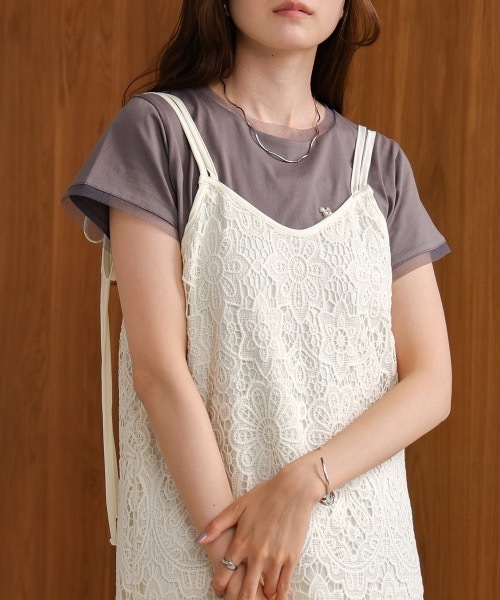 Bab(バブ)の「【S・Mサイズ展開】レースバックリボンキャミワンピース(ワンピース・レディース・ホワイト系その他/モカ/ブラック・MEDIUM/SMALL)」の10枚目の写真
