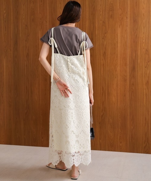 Bab(バブ)の「【S・Mサイズ展開】レースバックリボンキャミワンピース(ワンピース・レディース・ホワイト系その他/モカ/ブラック・MEDIUM/SMALL)」の14枚目の写真