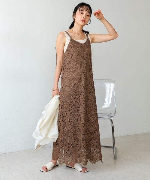 Bab(バブ)の「【S・Mサイズ展開】レースバックリボンキャミワンピース(ワンピース・レディース・ホワイト系その他/モカ/ブラック・MEDIUM/SMALL)」の5枚目の写真