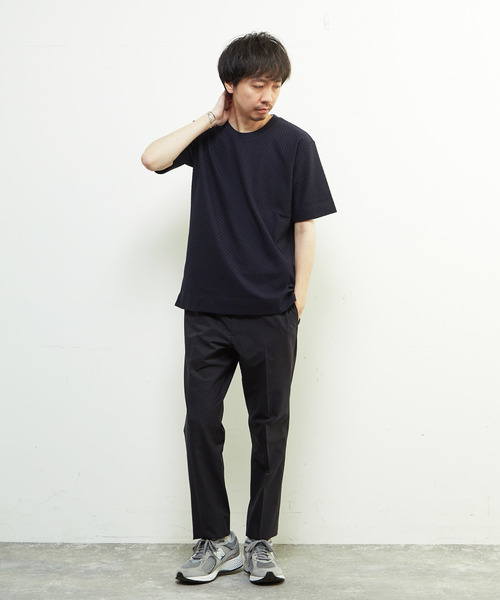 MEN'S MELROSE(メンズメルローズ)の「リンクスジャガードスタンダード半袖Tシャツ(Tシャツ/カットソー・メンズ・ホワイト/ライトグレー/ミント/ネイビー・2/4/3)」の15枚目の写真