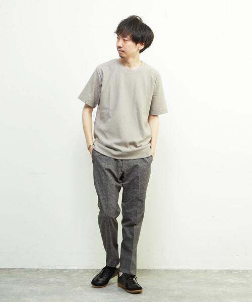 MEN'S MELROSE(メンズメルローズ)の「リンクスジャガードスタンダード半袖Tシャツ(Tシャツ/カットソー・メンズ・ホワイト/ライトグレー/ミント/ネイビー・2/4/3)」の10枚目の写真