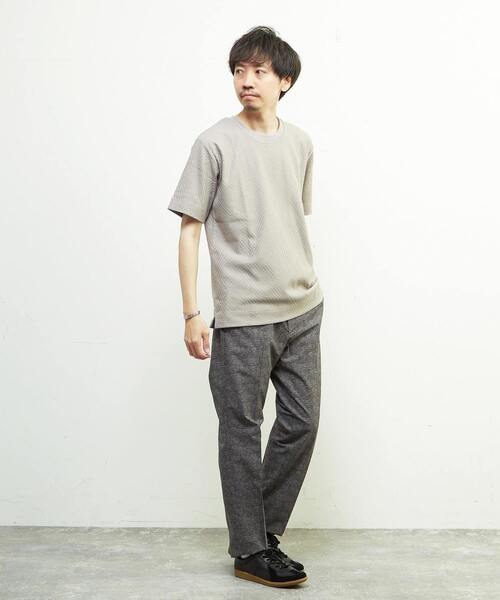 MEN'S MELROSE(メンズメルローズ)の「リンクスジャガードスタンダード半袖Tシャツ(Tシャツ/カットソー・メンズ・ホワイト/ライトグレー/ミント/ネイビー・2/4/3)」の11枚目の写真