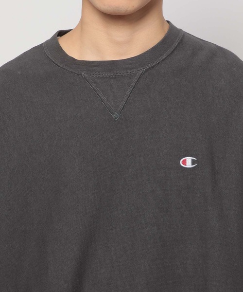 Champion（チャンピオン）の「【Champion(チャンピオン)】別注オーバーダイリバースウィーブTシャツ（Tシャツ/カットソー・メンズ・パープル/チャコール/オフホワイト・LARGE/MEDIUM）」の7枚目の写真