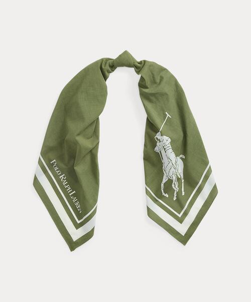 半額以下！ラルフローレン★Big Pony コットンスカーフ★ POLO RALPH LAUREN（ポロ ラルフ ローレン）の「Big Pony コットン