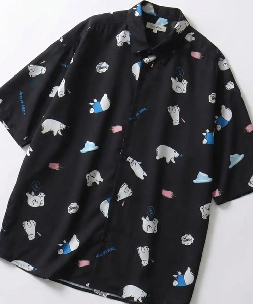 SITRY(シトリー)の「Silk Touch Animal Print Shirt/接触冷感 シルクタッチ アニマル 総柄プリント とろみシャツ 半袖シャツ(シャツ/ブラウス・メンズ・ホワイト系その他3/ブラック系その他4/ホワイト系その他/ベージュ系その他/ブルー系その他/グリーン系その他/ブラック系その他2/ブルー系その他2/ブラック系その他/ホワイト系その他2/ホワイト系その他4/ブラック系その他3/ブラック系/ブラック系その他7/グリーン系その他2/ネイビー系/ブラック系その他5/ネイビー系1/ベージュ系その他2/ブラック系1/ブラック系その他6/ブルー系その他5/ブルー系その他4/ブルー系その他3/グレー系その他/ホワイト系/ホワイト系その他7/ホワイト系その他6/ホワイト系その他5・M/L)」の17枚目の写真