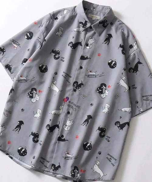 SITRY(シトリー)の「Silk Touch Animal Print Shirt/接触冷感 シルクタッチ アニマル 総柄プリント とろみシャツ 半袖シャツ(シャツ/ブラウス・メンズ・ホワイト系その他3/ブラック系その他4/ホワイト系その他/ベージュ系その他/ブルー系その他/グリーン系その他/ブラック系その他2/ブルー系その他2/ブラック系その他/ホワイト系その他2/ホワイト系その他4/ブラック系その他3/ブラック系/ブラック系その他7/グリーン系その他2/ネイビー系/ブラック系その他5/ネイビー系1/ベージュ系その他2/ブラック系1/ブラック系その他6/ブルー系その他5/ブルー系その他4/ブルー系その他3/グレー系その他/ホワイト系/ホワイト系その他7/ホワイト系その他6/ホワイト系その他5・M/L)」の18枚目の写真
