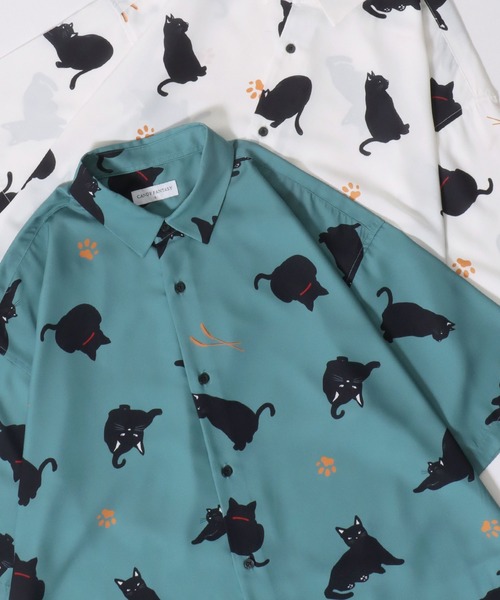 SITRY(シトリー)の「Silk Touch Animal Print Shirt/接触冷感 シルクタッチ アニマル 総柄プリント とろみシャツ 半袖シャツ(シャツ/ブラウス・メンズ・ホワイト系その他3/ブラック系その他4/ホワイト系その他/ベージュ系その他/ブルー系その他/グリーン系その他/ブラック系その他2/ブルー系その他2/ブラック系その他/ホワイト系その他2/ホワイト系その他4/ブラック系その他3/ブラック系/ブラック系その他7/グリーン系その他2/ネイビー系/ブラック系その他5/ネイビー系1/ベージュ系その他2/ブラック系1/ブラック系その他6/ブルー系その他5/ブルー系その他4/ブルー系その他3/グレー系その他/ホワイト系/ホワイト系その他7/ホワイト系その他6/ホワイト系その他5・M/L)」の21枚目の写真