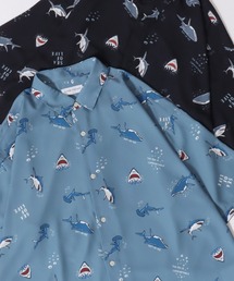 Silk Touch Animal Print Shirt/接触冷感 シルクタッチ アニマル 総柄プリント とろみシャツ 半袖シャツ