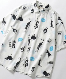 SITRY（シトリー）の「Silk Touch Animal Print Shirt/接触冷感 シルクタッチ アニマル 総柄プリント とろみシャツ 半袖シャツ（シャツ/ブラウス）」