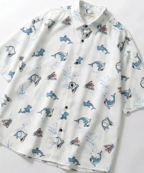 SITRY(シトリー)の「Silk Touch Animal Print Shirt/接触冷感 シルクタッチ アニマル 総柄プリント とろみシャツ 半袖シャツ(シャツ/ブラウス・メンズ・ホワイト系その他3/ブラック系その他4/ホワイト系その他/ベージュ系その他/ブルー系その他/グリーン系その他/ブラック系その他2/ブルー系その他2/ブラック系その他/ホワイト系その他2/ホワイト系その他4/ブラック系その他3/ブラック系/ブラック系その他7/グリーン系その他2/ネイビー系/ブラック系その他5/ネイビー系1/ベージュ系その他2/ブラック系1/ブラック系その他6/ブルー系その他5/ブルー系その他4/ブルー系その他3/グレー系その他/ホワイト系/ホワイト系その他7/ホワイト系その他6/ホワイト系その他5・M/L)」の8枚目の写真