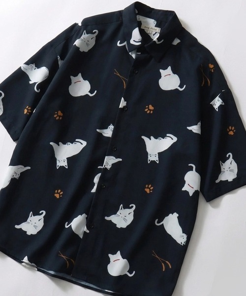 【専用TADO✨25SS】KUSHI SHIRTシルクシャツ ゆったりタイダイ柄 セール】Silk Touch Animal Print Shirt/接触冷感 シルクタッチ