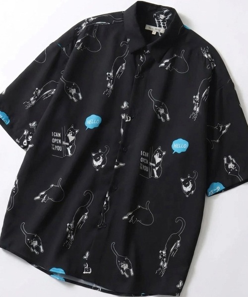 SITRY(シトリー)の「Silk Touch Animal Print Shirt/接触冷感 シルクタッチ アニマル 総柄プリント とろみシャツ 半袖シャツ(シャツ/ブラウス・メンズ・ホワイト系その他3/ブラック系その他4/ホワイト系その他/ベージュ系その他/ブルー系その他/グリーン系その他/ブラック系その他2/ブルー系その他2/ブラック系その他/ホワイト系その他2/ホワイト系その他4/ブラック系その他3/ブラック系/ブラック系その他7/グリーン系その他2/ネイビー系/ブラック系その他5/ネイビー系1/ベージュ系その他2/ブラック系1/ブラック系その他6/ブルー系その他5/ブルー系その他4/ブルー系その他3/グレー系その他/ホワイト系/ホワイト系その他7/ホワイト系その他6/ホワイト系その他5・M/L)」の14枚目の写真
