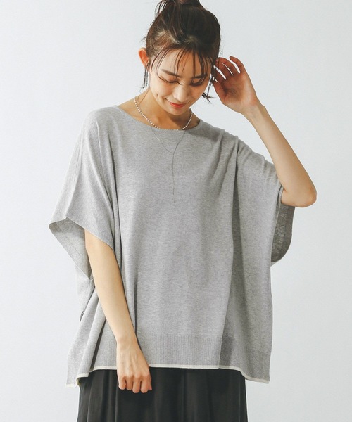 ★お値下げ【DOLCE＆GABBANA】グレー ニット ポンチョ ストール付き クレープガーゼフック付ストール | UCHINO/ウチノ | 三越伊勢丹