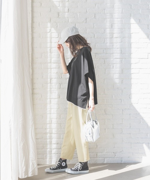 GLOBAL WORK（グローバルワーク）の「スッキレイさらさらポンチョ/288071（ニット/セーター・レディース・ブラック系9/ブルー/杢グレー/ベージュ系その他・LARGE/MEDIUM）」の13枚目の写真