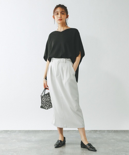 GLOBAL WORK（グローバルワーク）の「スッキレイさらさらポンチョ/288071（ニット/セーター・レディース・ブラック系9/ブルー/杢グレー/ベージュ系その他・LARGE/MEDIUM）」の18枚目の写真