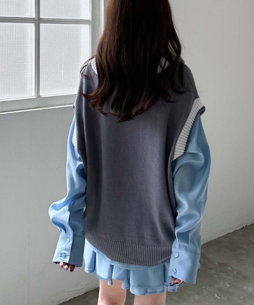 archives(アルシーヴ)の「ラインミドルベスト(ベスト・レディース・ブラック/アイボリー/ネイビー/グレー・MEDIUM)」の8枚目の写真