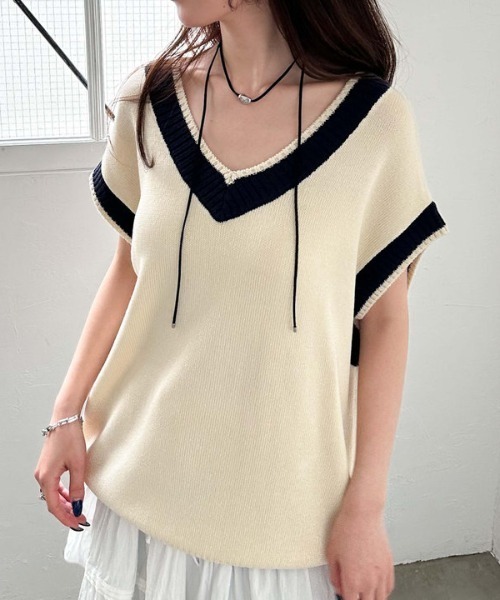 archives(アルシーヴ)の「ラインミドルベスト(ベスト・レディース・ブラック/アイボリー/ネイビー/グレー・MEDIUM)」の12枚目の写真