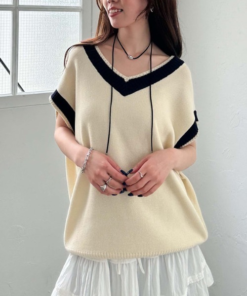 archives(アルシーヴ)の「ラインミドルベスト(ベスト・レディース・ブラック/アイボリー/ネイビー/グレー・MEDIUM)」の13枚目の写真