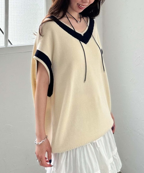 archives(アルシーヴ)の「ラインミドルベスト(ベスト・レディース・ブラック/アイボリー/ネイビー/グレー・MEDIUM)」の14枚目の写真